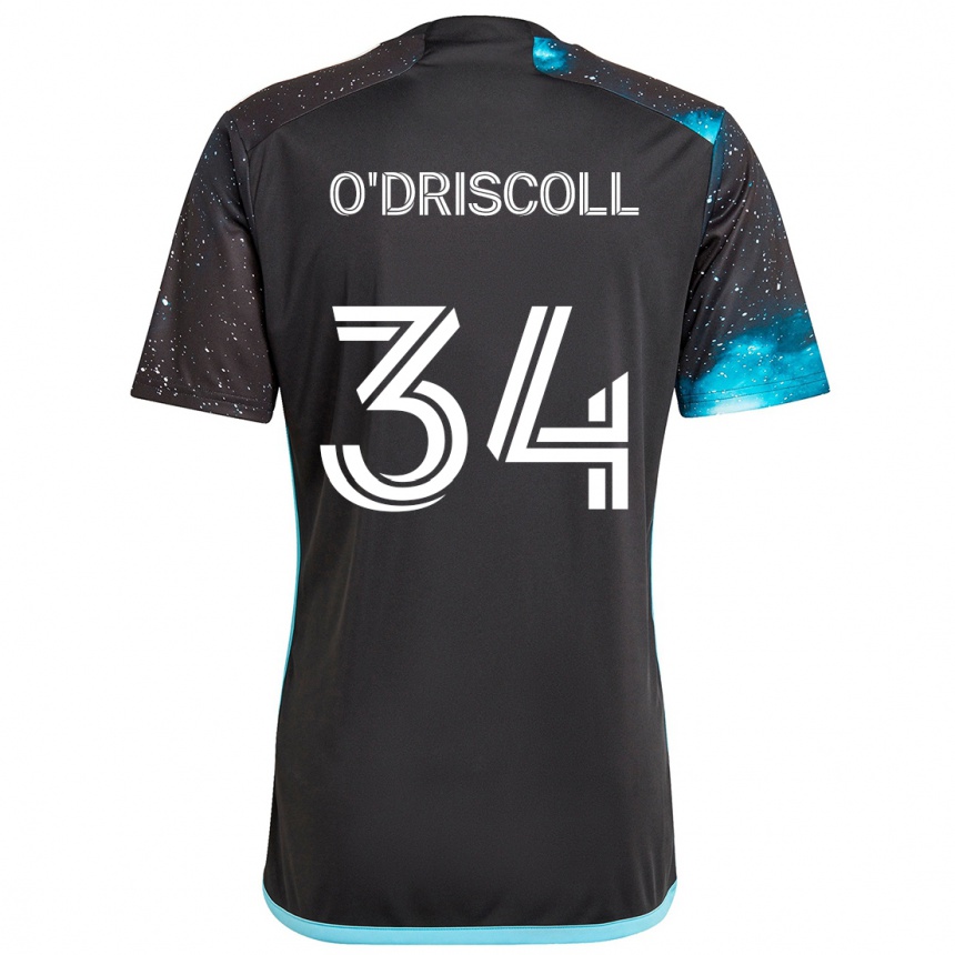 Kids Football Rory O'driscoll #34 Black Blue Home Jersey 2024/25 T-Shirt Uk