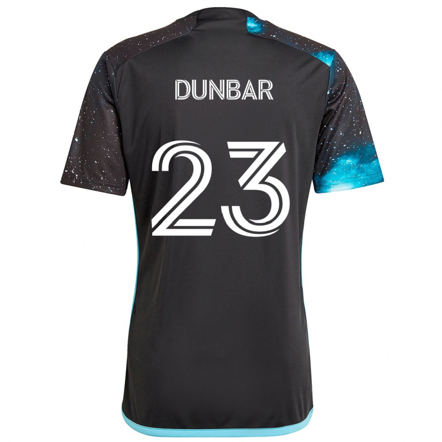 Kids Football Cameron Dunbar #23 Black Blue Home Jersey 2024/25 T-Shirt Uk