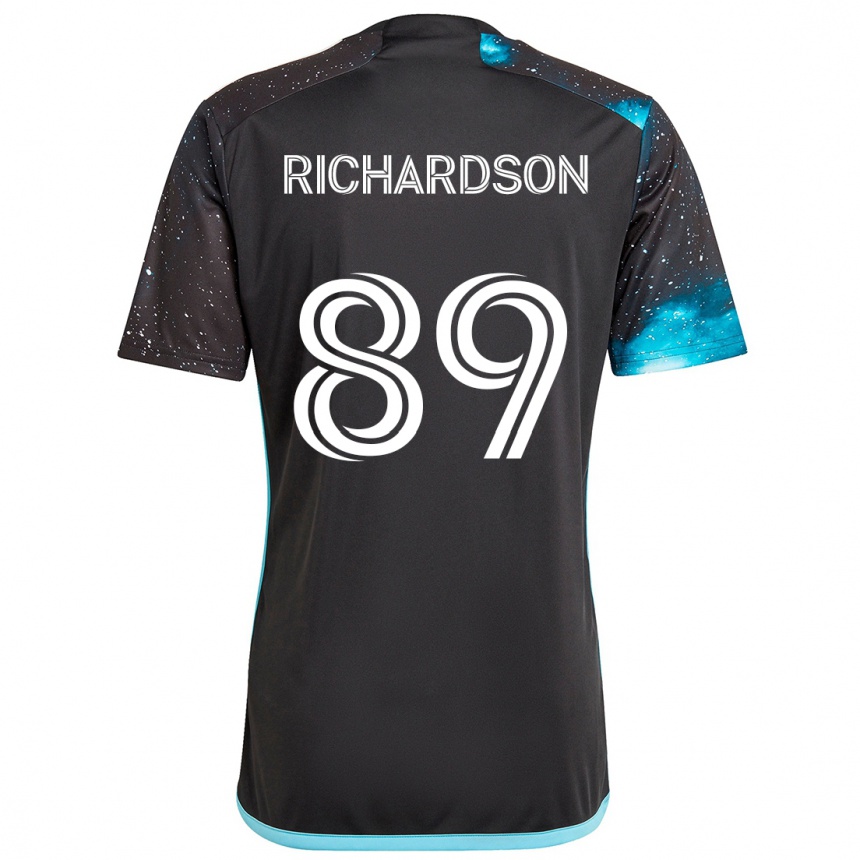 Kids Football Nick Richardson #89 Black Blue Home Jersey 2024/25 T-Shirt Uk