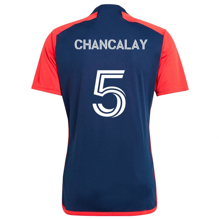 Kids Football Tomás Chancalay #5 Blue Red Home Jersey 2024/25 T-Shirt Uk