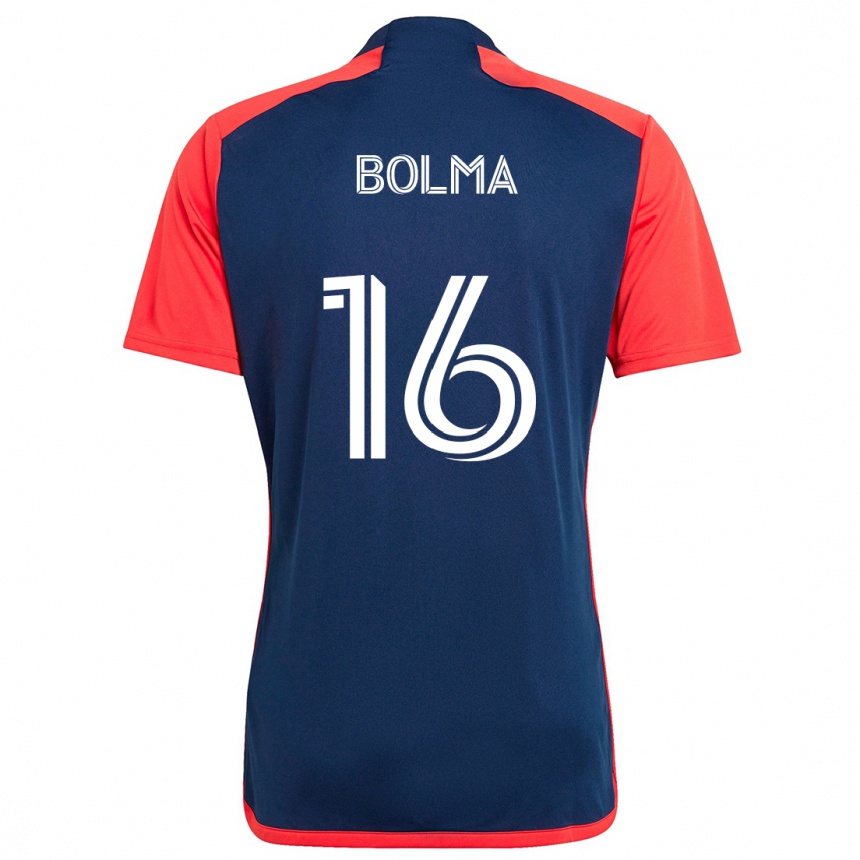 Kids Football Josh Bolma #16 Blue Red Home Jersey 2024/25 T-Shirt Uk