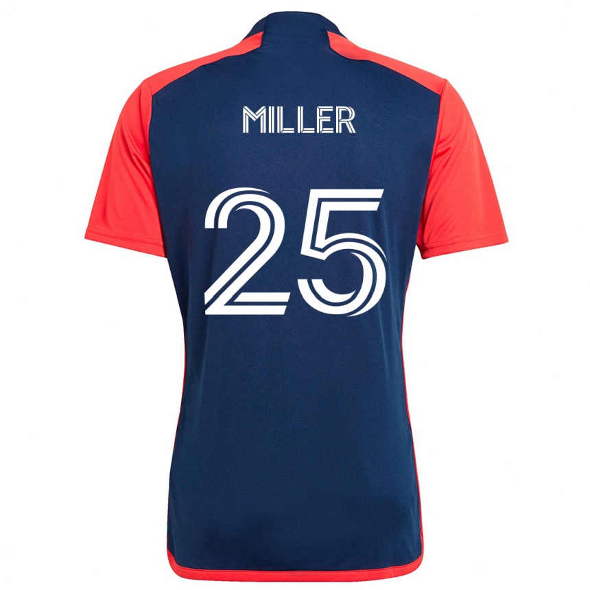 Kids Football Peyton Miller #25 Blue Red Home Jersey 2024/25 T-Shirt Uk