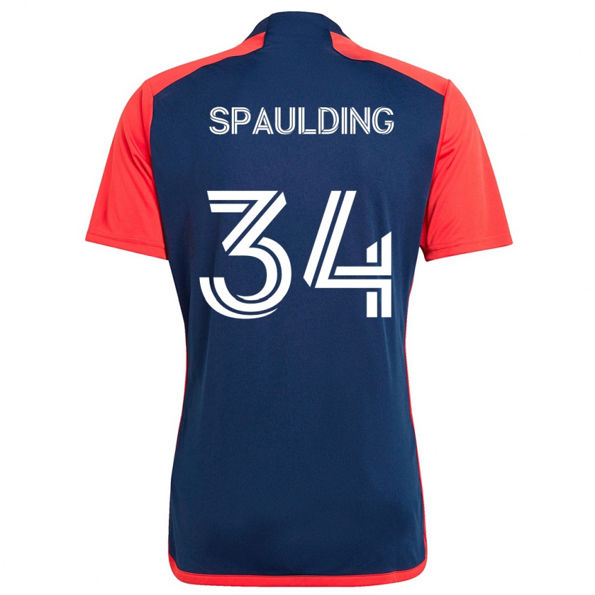 Kids Football Ryan Spaulding #34 Blue Red Home Jersey 2024/25 T-Shirt Uk