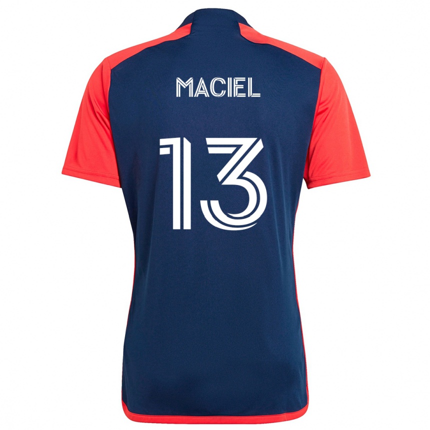 Kids Football Maciel #13 Blue Red Home Jersey 2024/25 T-Shirt Uk