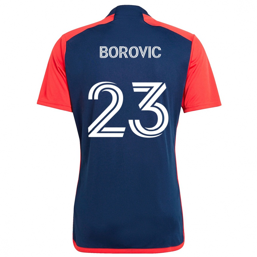 Kids Football Luka Borovic #23 Blue Red Home Jersey 2024/25 T-Shirt Uk