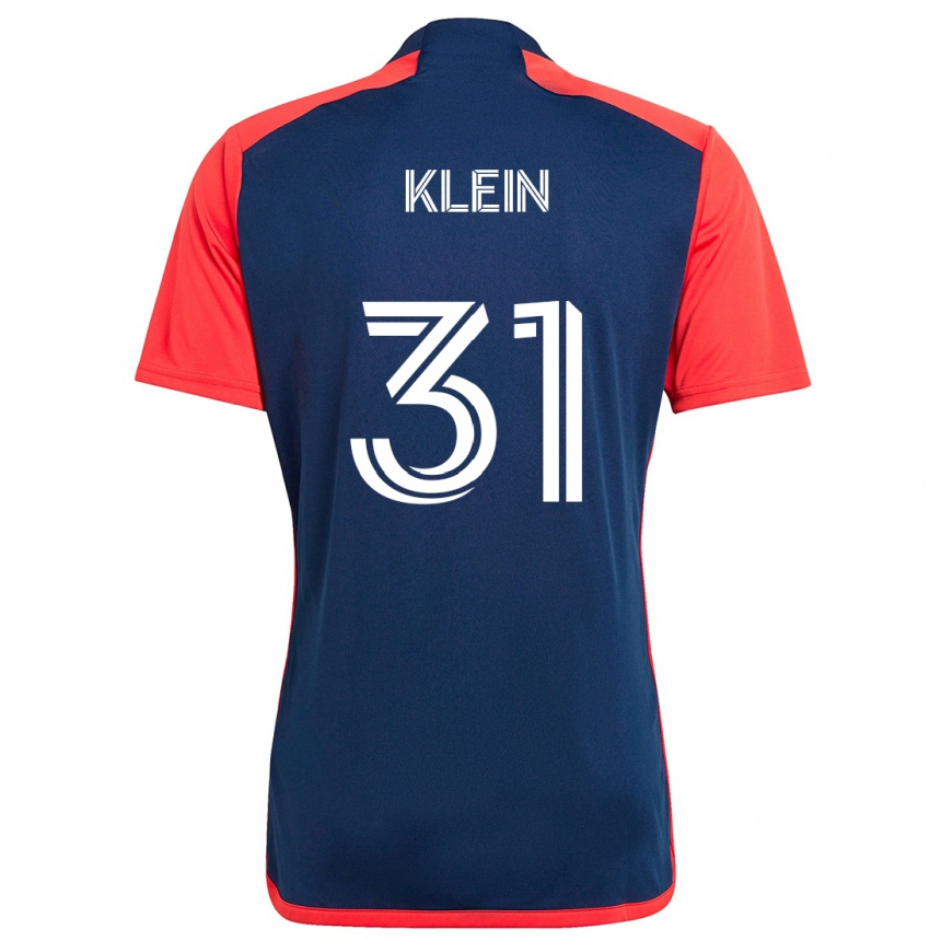 Kids Football Eric Klein #31 Blue Red Home Jersey 2024/25 T-Shirt Uk