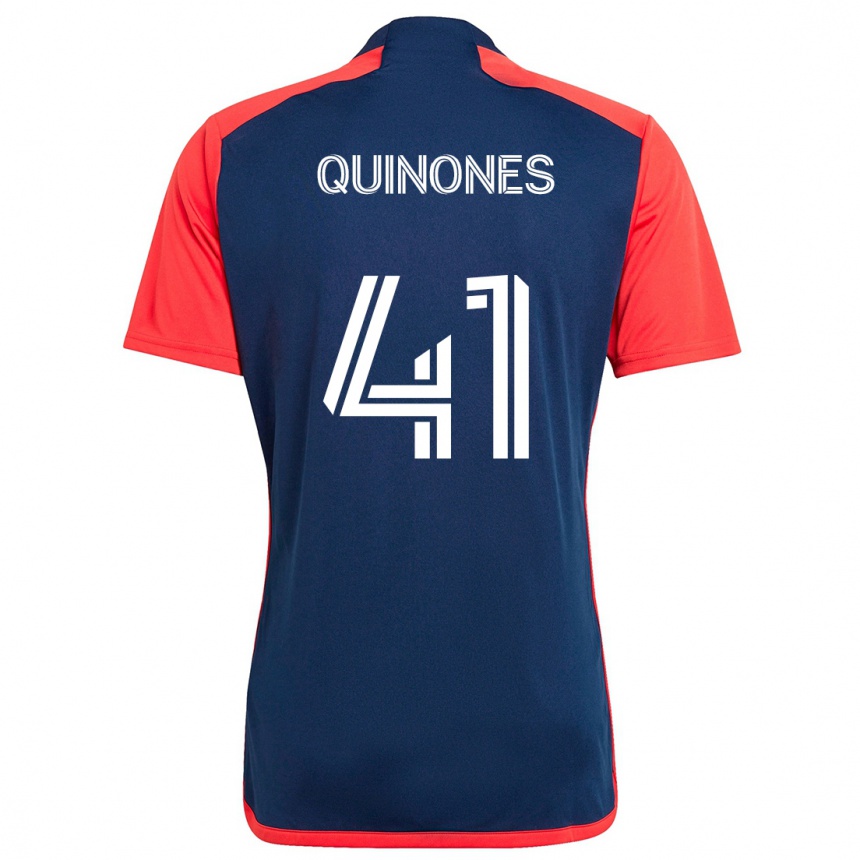 Kids Football Colby Quiñónes #41 Blue Red Home Jersey 2024/25 T-Shirt Uk