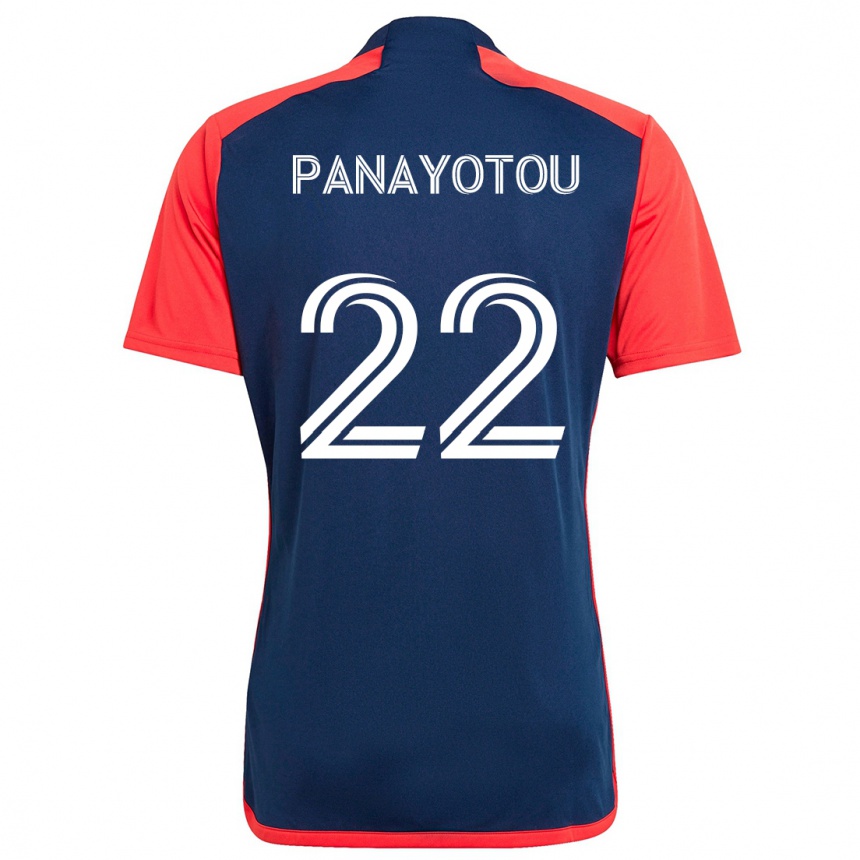 Kids Football Jack Panayotou #22 Blue Red Home Jersey 2024/25 T-Shirt Uk