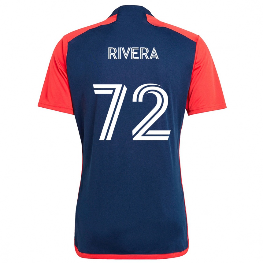 Kids Football Damián Rivera #72 Blue Red Home Jersey 2024/25 T-Shirt Uk