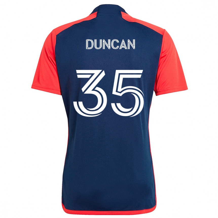 Kids Football Nakye Greenidge-Duncan #35 Blue Red Home Jersey 2024/25 T-Shirt Uk