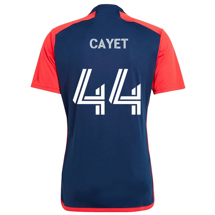 Kids Football Pierre Cayet #44 Blue Red Home Jersey 2024/25 T-Shirt Uk