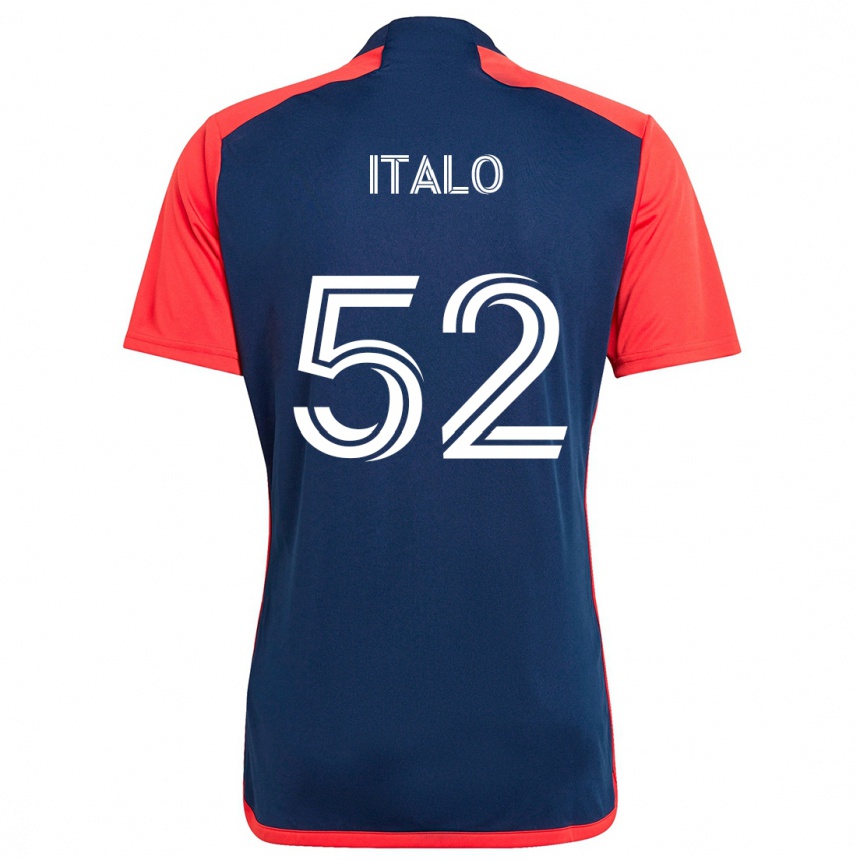 Kids Football Ítalo #52 Blue Red Home Jersey 2024/25 T-Shirt Uk