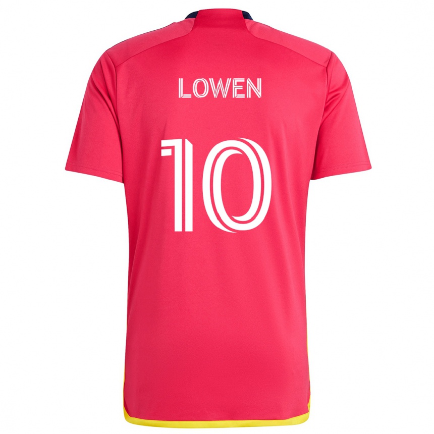 Kids Football Eduard Löwen #10 Red Blue Home Jersey 2024/25 T-Shirt Uk