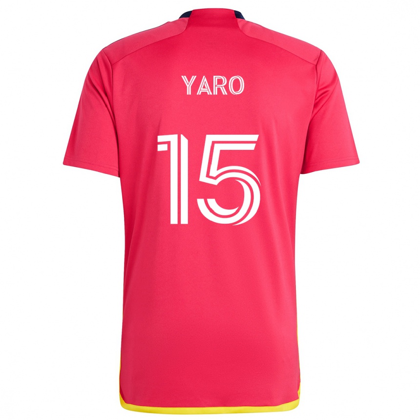 Kids Football Joshua Yaro #15 Red Blue Home Jersey 2024/25 T-Shirt Uk