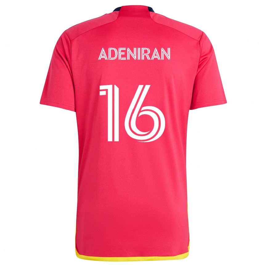 Kids Football Samuel Adeniran #16 Red Blue Home Jersey 2024/25 T-Shirt Uk