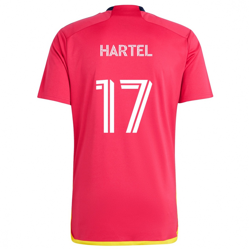 Kids Football Marcel Hartel #17 Red Blue Home Jersey 2024/25 T-Shirt Uk