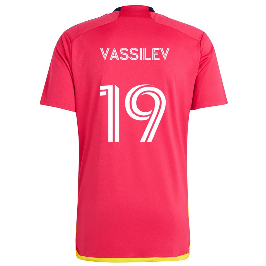 Kids Football Indiana Vassilev #19 Red Blue Home Jersey 2024/25 T-Shirt Uk