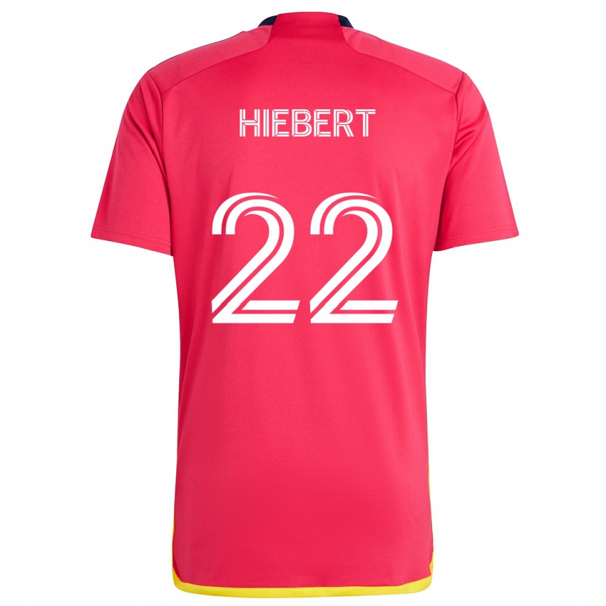 Kids Football Kyle Hiebert #22 Red Blue Home Jersey 2024/25 T-Shirt Uk