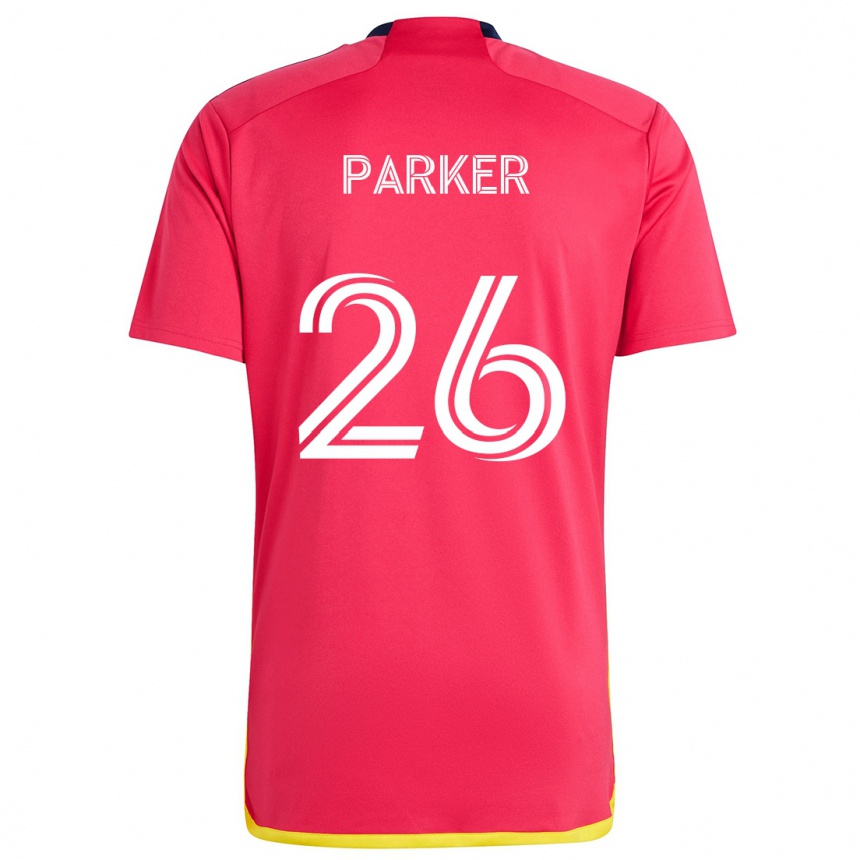 Kids Football Tim Parker #26 Red Blue Home Jersey 2024/25 T-Shirt Uk