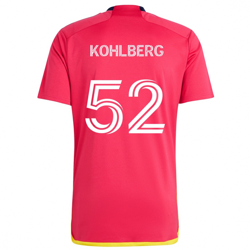 Kids Football Andrew Kohlberg #52 Red Blue Home Jersey 2024/25 T-Shirt Uk