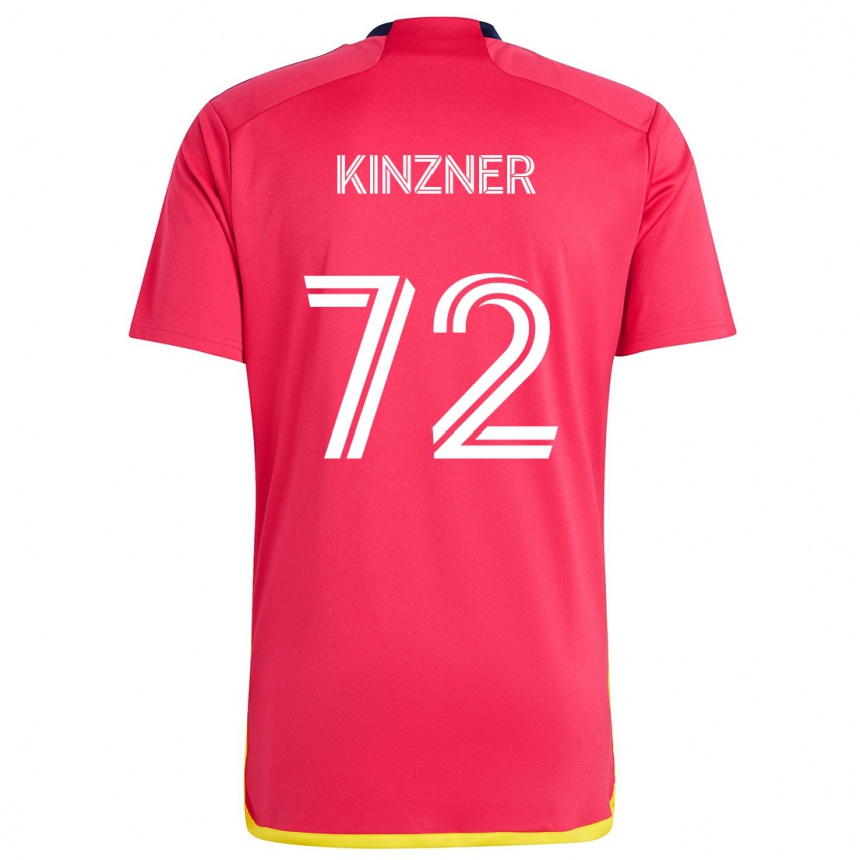 Kids Football Eric Kinzner #72 Red Blue Home Jersey 2024/25 T-Shirt Uk