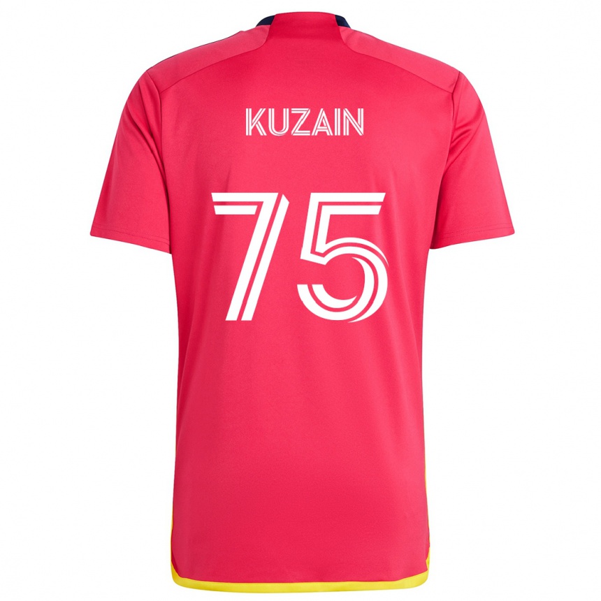 Kids Football Wan Kuzain #75 Red Blue Home Jersey 2024/25 T-Shirt Uk