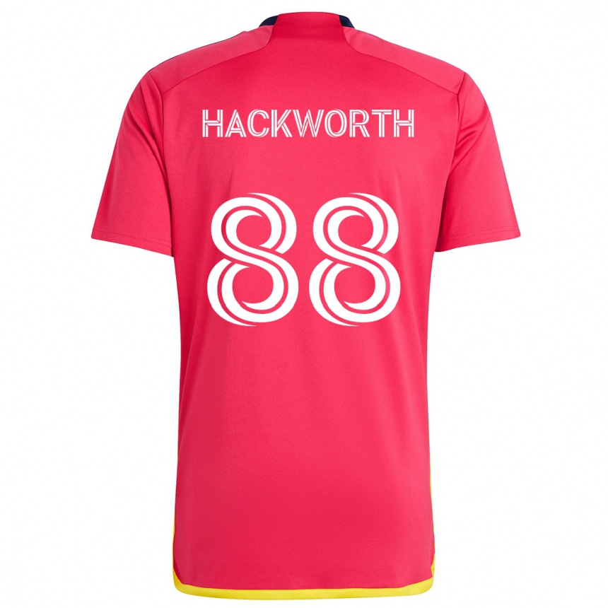 Kids Football Larsen Hackworth #88 Red Blue Home Jersey 2024/25 T-Shirt Uk