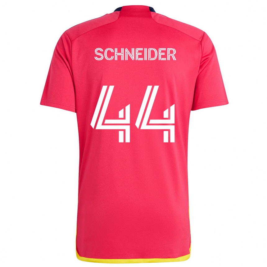 Kids Football Max Schneider #44 Red Blue Home Jersey 2024/25 T-Shirt Uk