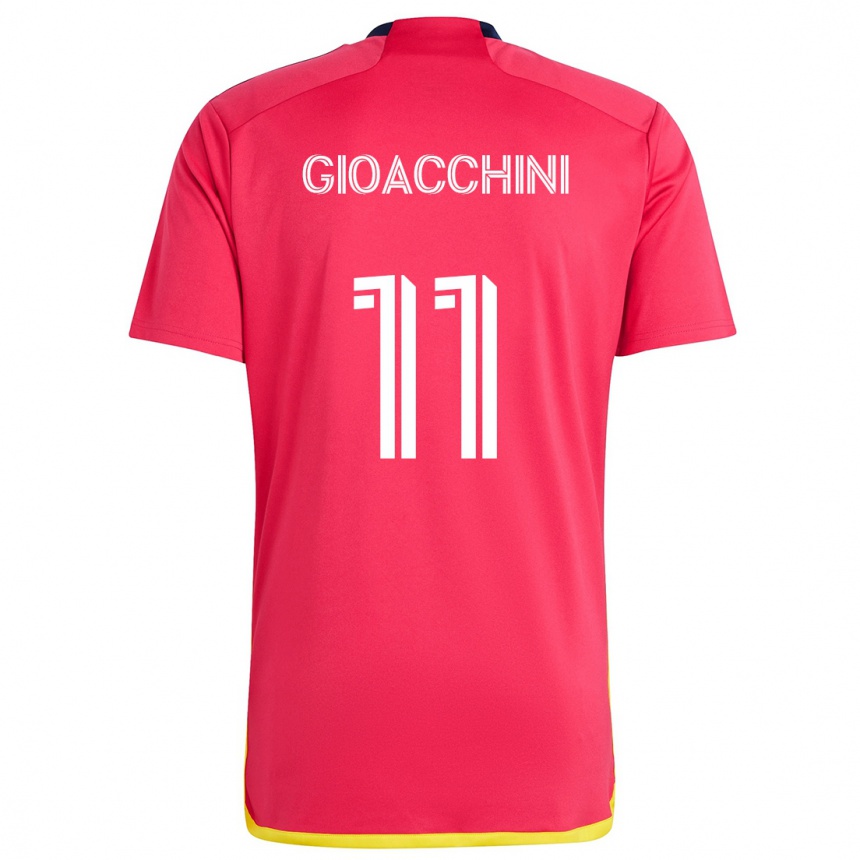 Kids Football Nicholas Gioacchini #11 Red Blue Home Jersey 2024/25 T-Shirt Uk