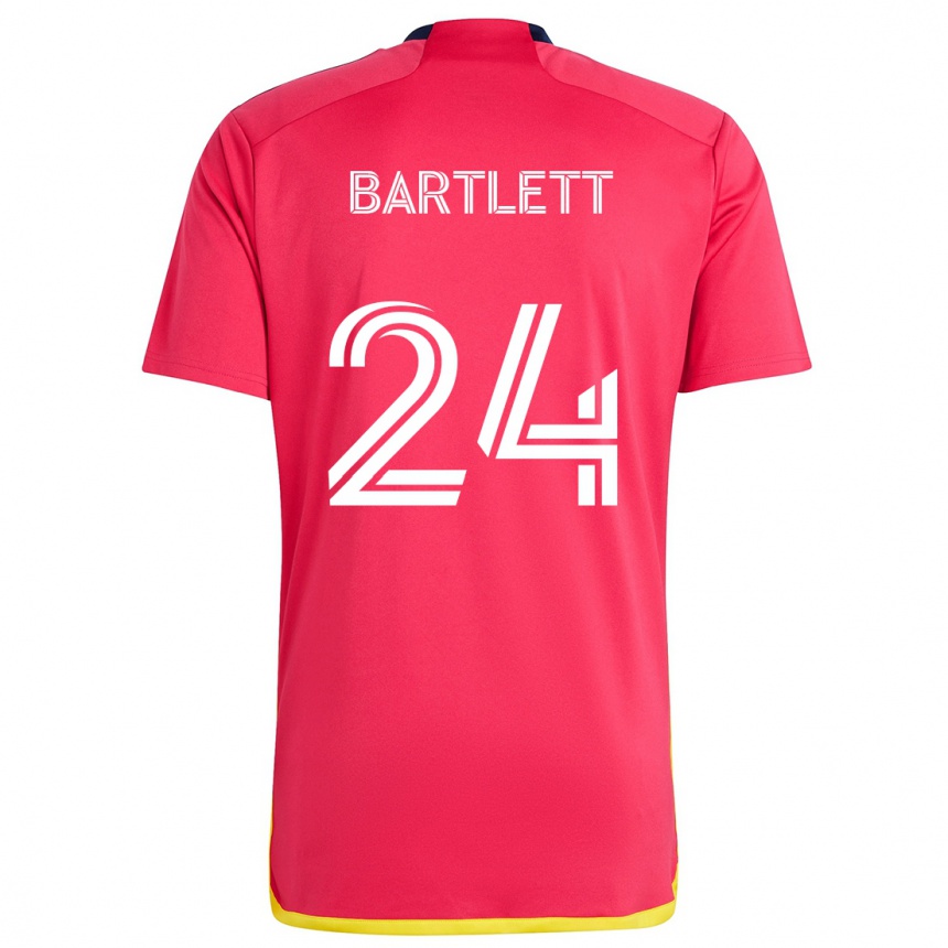 Kids Football Lucas Bartlett #24 Red Blue Home Jersey 2024/25 T-Shirt Uk