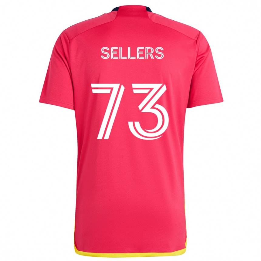 Kids Football Braydon Sellers #73 Red Blue Home Jersey 2024/25 T-Shirt Uk