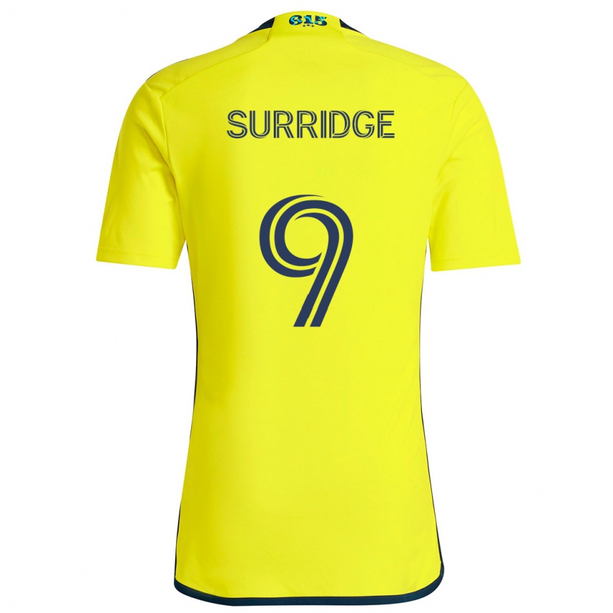 Kids Football Sam Surridge #9 Yellow Blue Home Jersey 2024/25 T-Shirt Uk