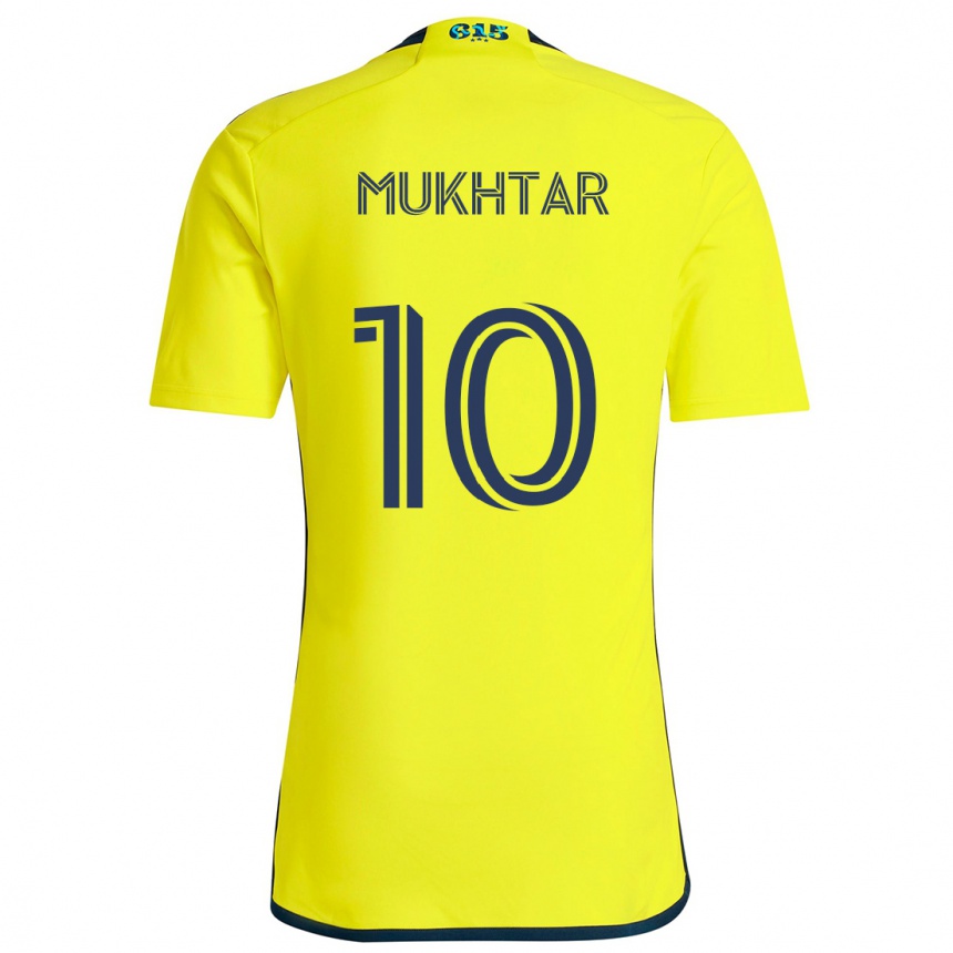 Kids Football Hany Mukhtar #10 Yellow Blue Home Jersey 2024/25 T-Shirt Uk