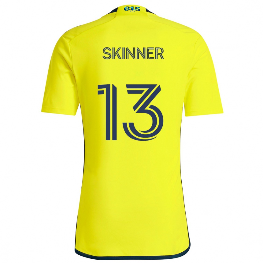 Kids Football Joey Skinner #13 Yellow Blue Home Jersey 2024/25 T-Shirt Uk