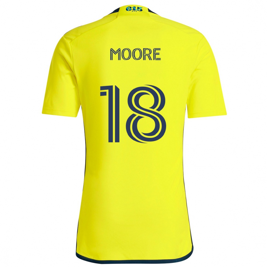 Kids Football Shaq Moore #18 Yellow Blue Home Jersey 2024/25 T-Shirt Uk