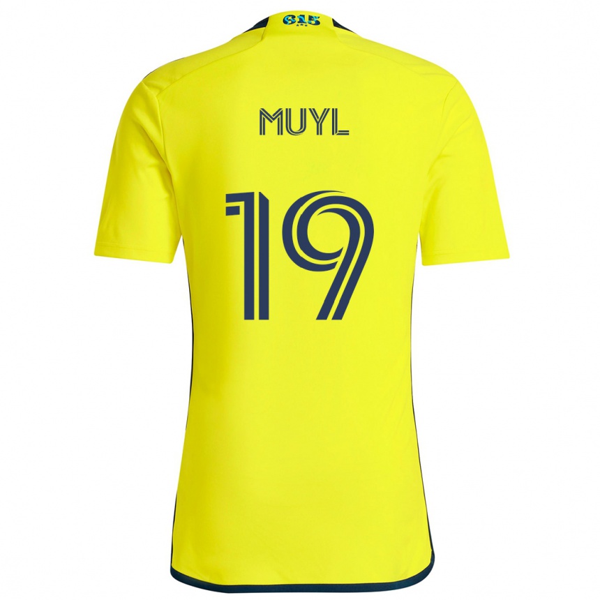 Kids Football Alex Muyl #19 Yellow Blue Home Jersey 2024/25 T-Shirt Uk