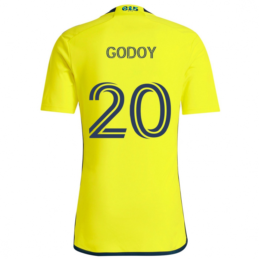 Kids Football Aníbal Godoy #20 Yellow Blue Home Jersey 2024/25 T-Shirt Uk