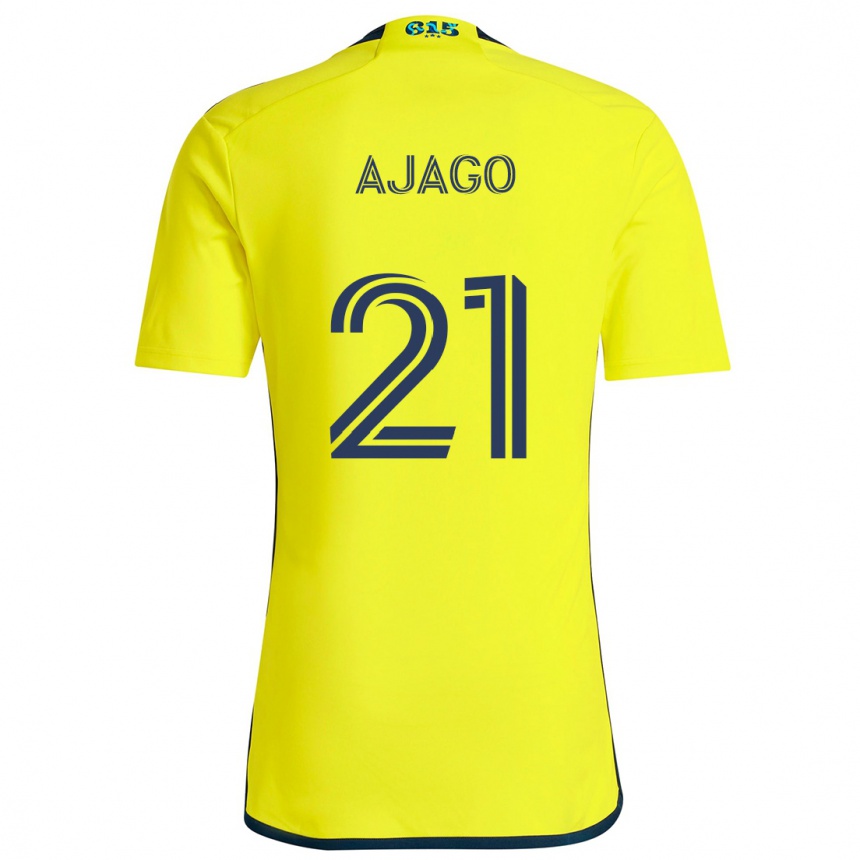 Kids Football Forster Ajago #21 Yellow Blue Home Jersey 2024/25 T-Shirt Uk