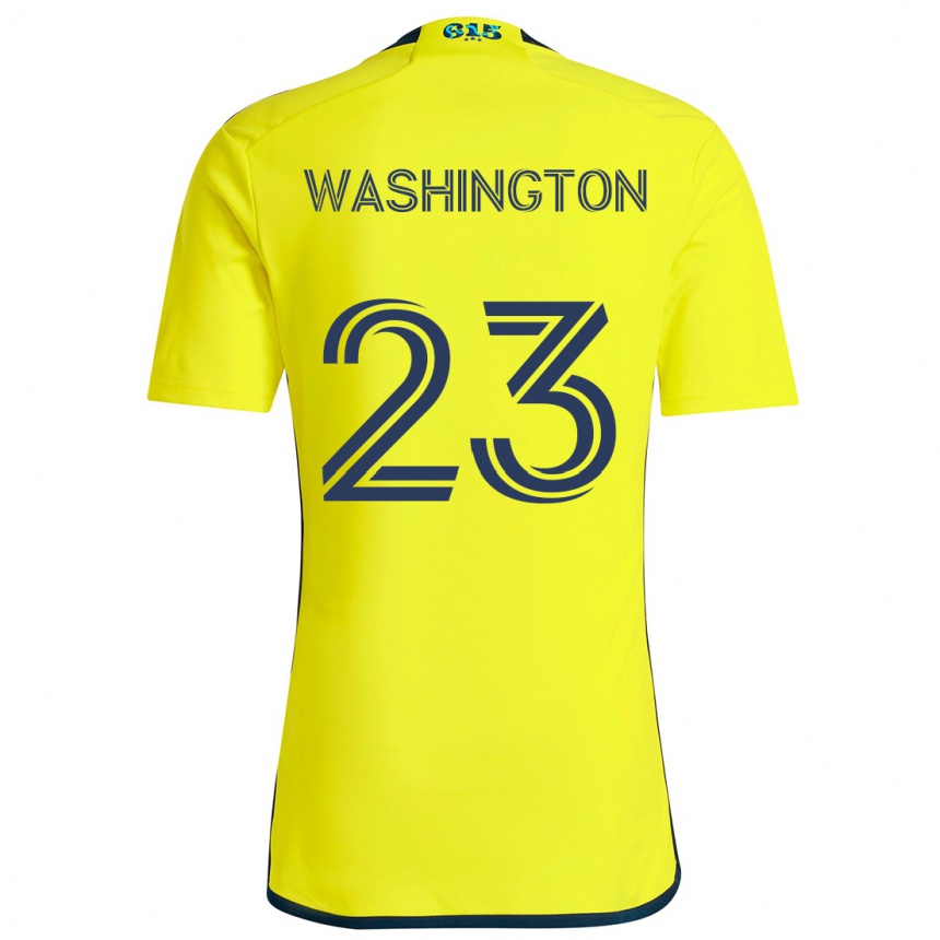 Kids Football Taylor Washington #23 Yellow Blue Home Jersey 2024/25 T-Shirt Uk