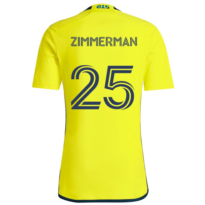 Kids Football Walker Zimmerman #25 Yellow Blue Home Jersey 2024/25 T-Shirt Uk