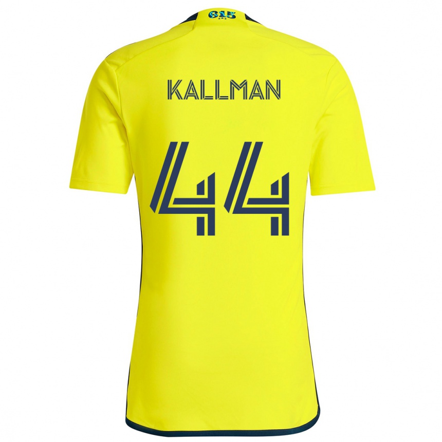 Kids Football Brent Kallman #44 Yellow Blue Home Jersey 2024/25 T-Shirt Uk