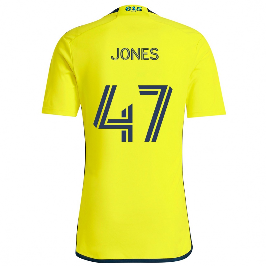 Kids Football Isaiah Jones #47 Yellow Blue Home Jersey 2024/25 T-Shirt Uk