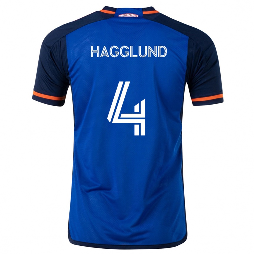 Kids Football Nick Hagglund #4 Blue White Home Jersey 2024/25 T-Shirt Uk