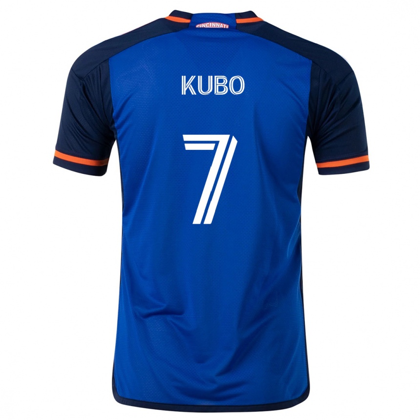 Kids Football Yuya Kubo #7 Blue White Home Jersey 2024/25 T-Shirt Uk