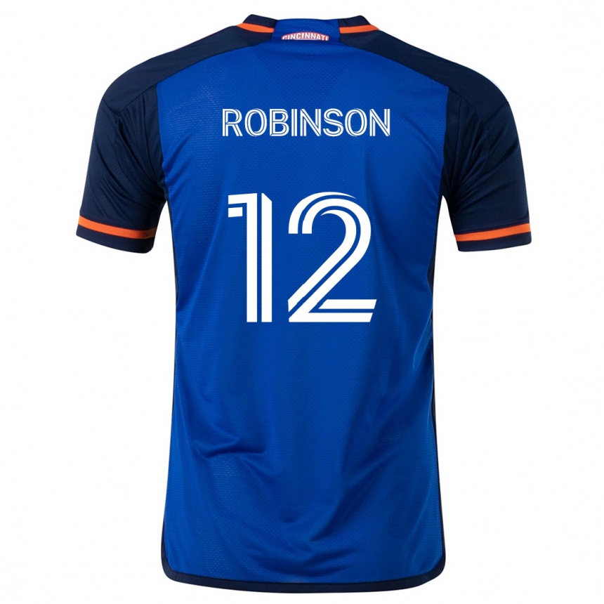 Kids Football Miles Robinson #12 Blue White Home Jersey 2024/25 T-Shirt Uk