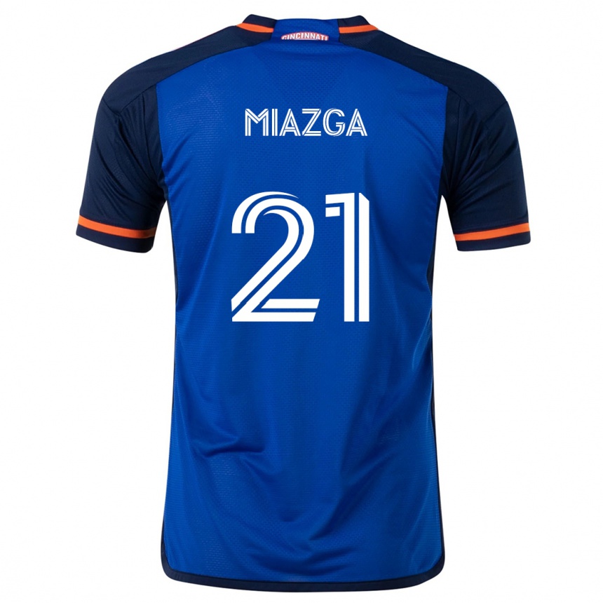 Kids Football Matt Miazga #21 Blue White Home Jersey 2024/25 T-Shirt Uk