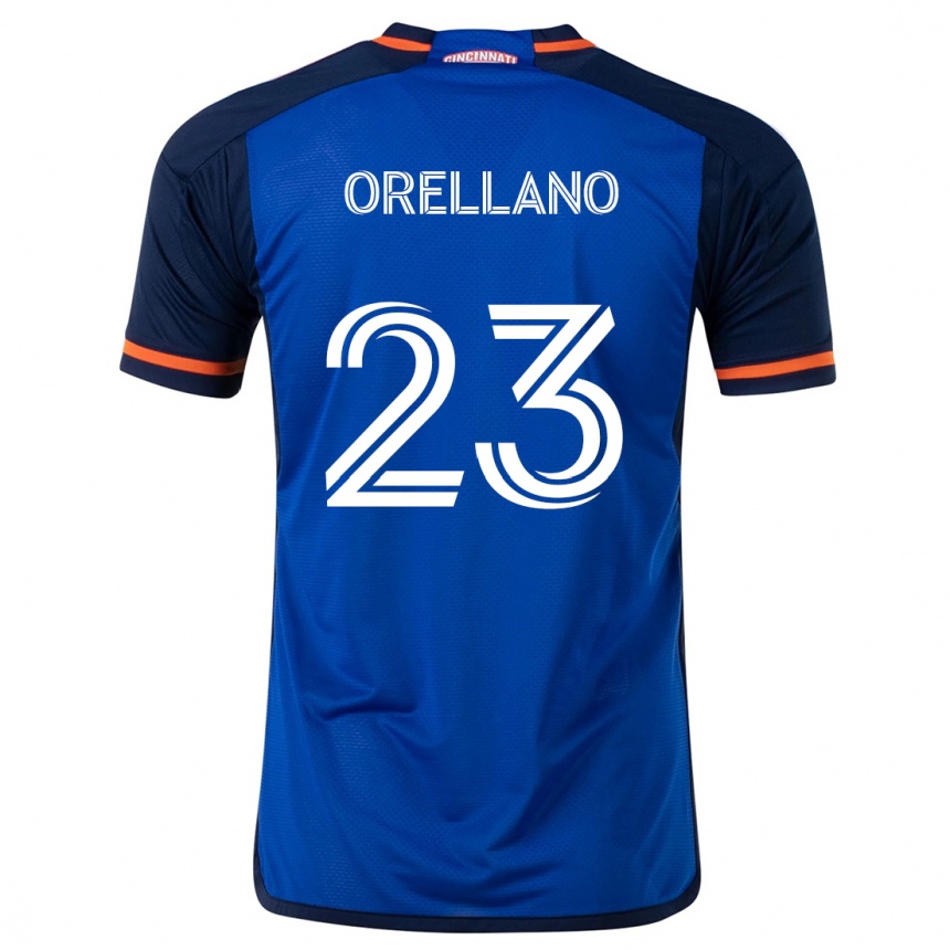 Kids Football Luca Orellano #23 Blue White Home Jersey 2024/25 T-Shirt Uk