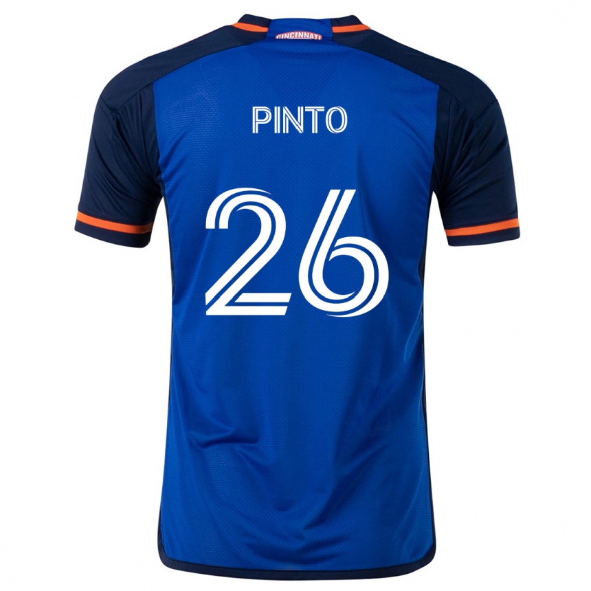 Kids Football Malik Pinto #26 Blue White Home Jersey 2024/25 T-Shirt Uk