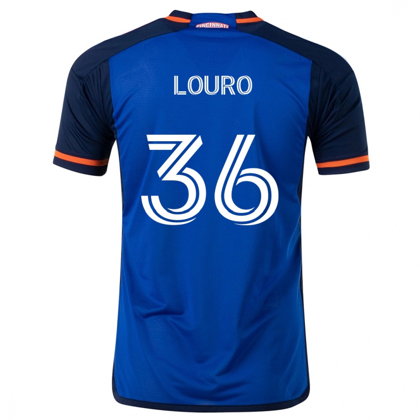 Kids Football Evan Louro #36 Blue White Home Jersey 2024/25 T-Shirt Uk