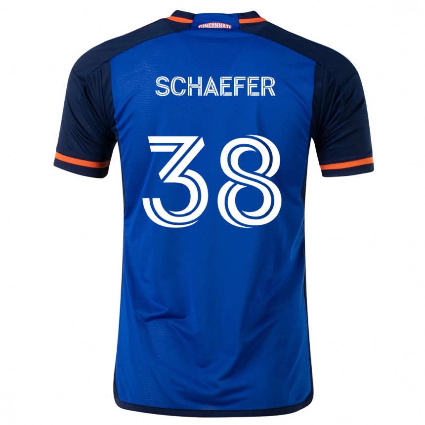 Kids Football Brian Schaefer #38 Blue White Home Jersey 2024/25 T-Shirt Uk